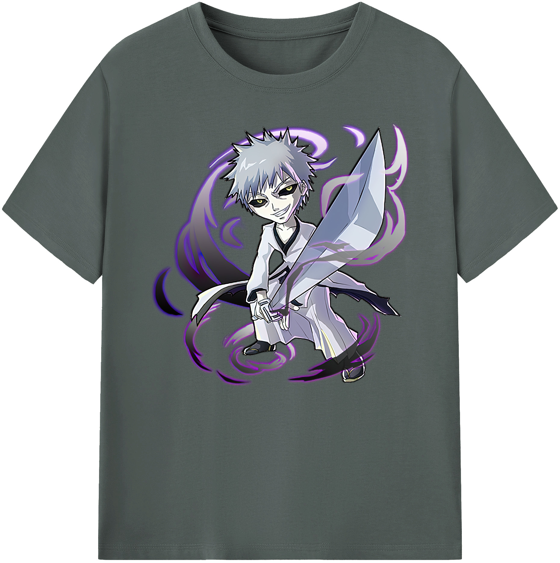（画像用） ブリーチ 黒崎一護（くろさき いちご）BLEACH Kurosaki Ichigo 綿100％ メンズ半袖Tシャツ｜肌触りやわらか＆通気性